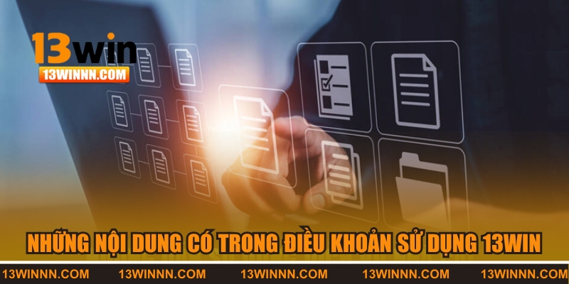 Những nội dung có trong điều khoản sử dụng 13WIN